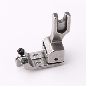 Pie prensador universal ajustable izquierda-derecha de acero inoxidable con posicionamiento de borde para máquinas de coser y procesamiento de prendas - Product Image 1