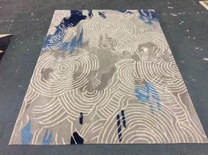 Tapis 3d personnalisé de haute qualité nouveau design tapis tufté en soie de laine fait à la main logo de tapis personnalisé - Product Image 3