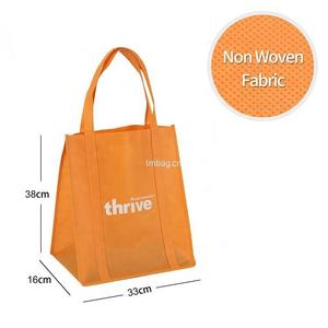 Bolsas de compras de supermercado reutilizables no tejidas personalizables Bolsa con logotipo y patrón de letras - Product Image 3