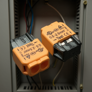 2-Pole <b>Plastic</b> Terminal <b>Block</b> 0.5-2.5mm 24A 300V Test CE Marked - Product Image 3