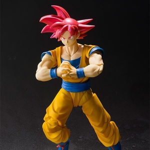 Figura de Son Goku, el héroe del anime, Super Saiyan con cabello rojo, modelo coleccionable y articulado para decoración de escritorio y colección de fans. - Product Image 5