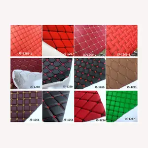 Package by rolls quilted faux leather fabric paisley PVC leather for car seats upholstery