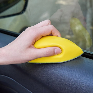 Vente directe d'usine 100 pièces/1 Carton jaune voiture intérieur nanomètre nettoyage cuir siège <span class=keywords><strong>brosse</strong></span> blocs de ponçage - Product Image 3