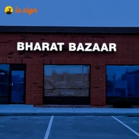 Prix d'usine Enseigne à lettres lumineuses frontales personnalisée, Enseigne logo 3D LED, Enseigne commerciale extérieure, Panneau signalétique pour magasin