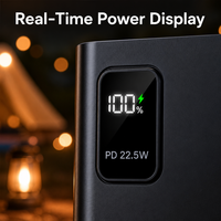 Batterie externe de voyage super grande capacité 60000 mAh, charge ultra rapide 22,5 W PD 20 W bidirectionnelle, écran LED portable, Type-C 50000 mAh