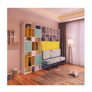 Mềm Sofa Thông Minh Ngang Hidden Murphy Giường Tiết Kiệm Không Gian Phòng Ngủ Wallbed Khung Kim Loại Giường Với Mùa Xuân Nệm Tùy Chỉnh Vua Nữ Hoàng