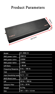 Amplificateur audio de <span class=keywords><strong>voiture</strong></span> 12v, haute puissance, qualité professionnelle, pour automobile, classe d, monolock - Product Image 6