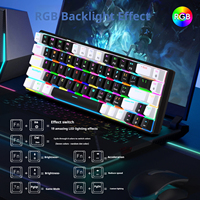 68-Key RGB Lighting PC Gaming Keyboard Mechanical 2.4Ghz Interface Type C Connection Three Modes with Keycap Product for Gamers