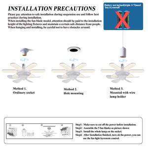 Trần dẫn ánh sáng quạt dễ dàng cài đặt thông minh mờ <span class=keywords><strong>E27</strong></span> fan hâm mộ bóng đèn trang trí nội thất ổ cắm vít điều khiển từ xa hiện đại Quạt trần - Product Image 2