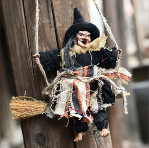 Accessoires d'Halloween, balai volant de sorcière, décoration suspendue, fantôme, <span class=keywords><strong>maison</strong></span> <span class=keywords><strong>hantée</strong></span>, scène nocturne, horreur, charme effrayant de sorcière suspendu - Product Image 3