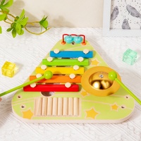 Wooden Multifunctional Musical Instrument Toys for Toddlers, Wooden Music Kit with Xylophone, Preschool Educational Sensory Toys