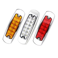 Feux latéraux de camion LED universels de forme ovale 12V/24V, feux d'avertissement bleus, feux de gabarit ambre pour camion, feux de gabarit rouges, feux de remorque