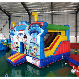 Inflatable Amusement Park Commercial Bounce House <b>Slide</b> with CE Certification 300-500kg Capacity <b>Indoor</b>/Outdoor Use - Product Image 2