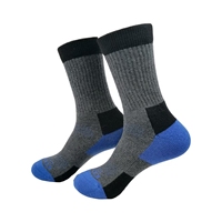 Chaussettes de randonnée d'hiver décontractées personnalisées, chaudes, respirantes, évacuant l'humidité, antibactériennes, absorbant la transpiration, en laine mérinos pour hommes