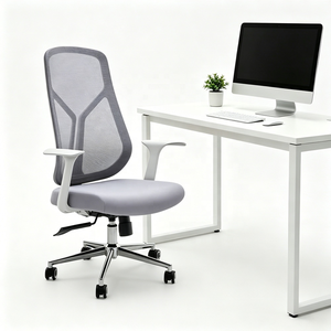 <span class=keywords><strong>Chaise</strong></span> de bureau exécutive inclinable en maille avec base chromée pour entreprise, bureau et domicile - Product Image 4