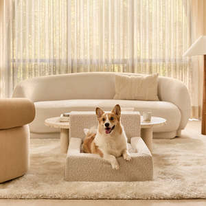 Cama Ortopédica de Lujo para Perros, Diseño de Espuma Viscoelástica de Alta Densidad, Cómodo Reposacabezas, Cama Grande Tipo Malvavisco para Perros - Product Image 1
