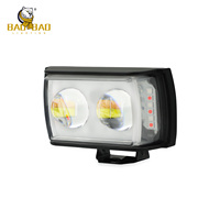 BB1813 blanc jaune double couleur Moto projecteur 12-80V plein aluminium MINI feux de conduite moto vélo lumière pour moto