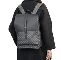 Sac à dos unisexe en cuir PU vintage, personnalisable avec logo, imperméable, antivol, pour ordinateur portable, en polyester, idéal pour les voyages, les affaires et le quotidien – Grande Vente