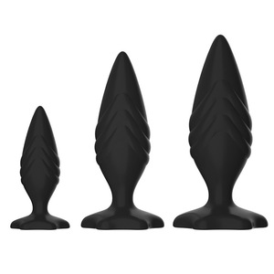 Kovida Male 3 Pcs a Set Silicone Tapered Korek Analny Shemale Butt Plug Girl Pretty Gay Huge Anal Torture Toys Anal Stretcher - Product Image 1