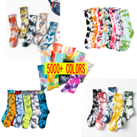 YUELI cravate teinture chaussettes hommes rue basket-ball Skateboard chaussettes mode Cool drôle décontracté équipage respirant Hiphop Tube chaussettes pour femmes