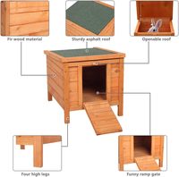 Maison pour chat d'extérieur, cage pour lapin en bois résistante aux intempéries, abri pour animaux de compagnie, cage pour chat errant