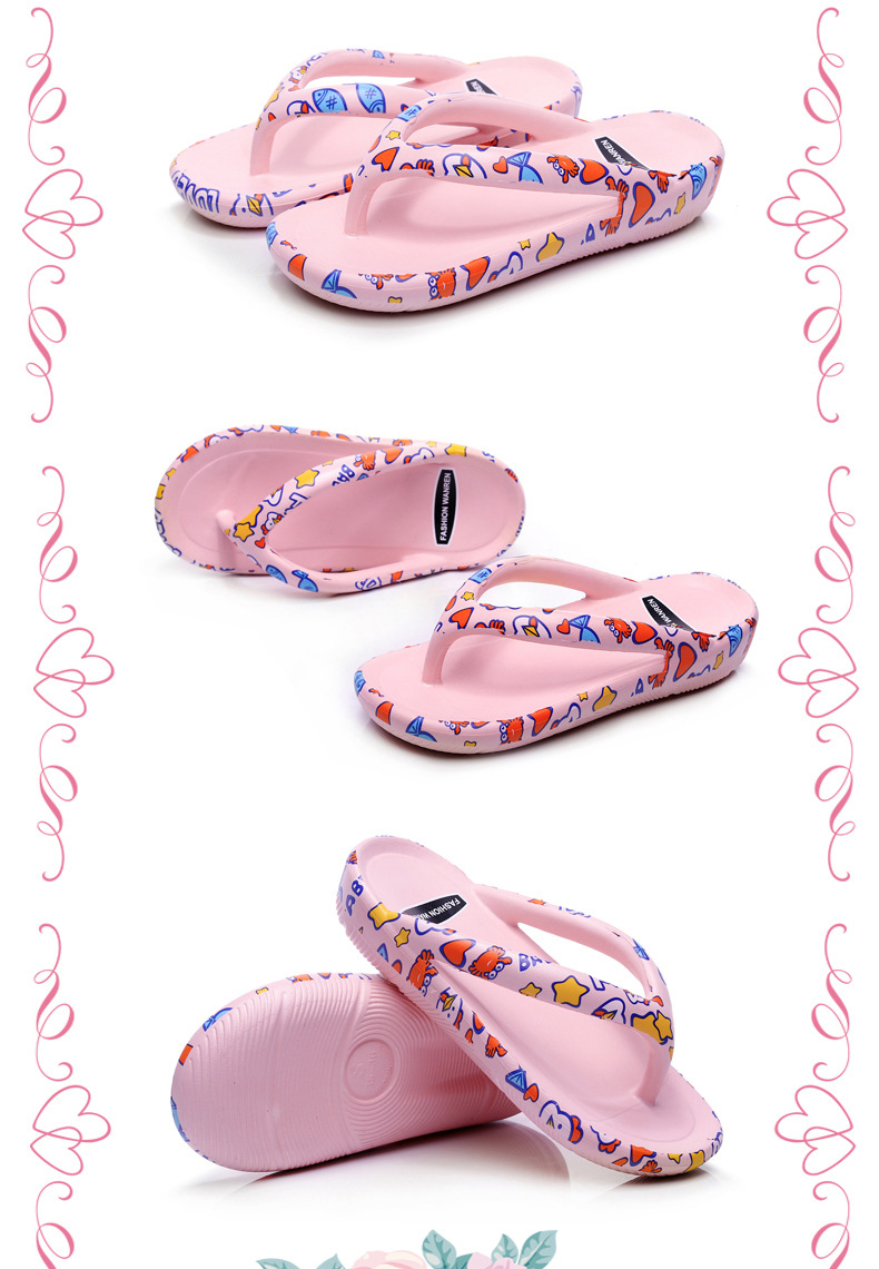 Summer Slippers Non-Slip Outside Flip Flops Breathable Thick-Soled Flip-Flops Slippers Women