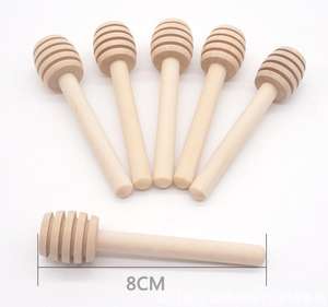 Vente chaude : Agitateurs à miel en bois naturel, ustensiles de table de mariage, élégant pot à miel en bois, bâtonnets pour cadeaux - Product Image 6