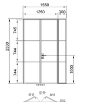 Puertas Modernas de Doble Partición con Rejilla de Aleación de Aluminio Impermeable y Apertura Lateral