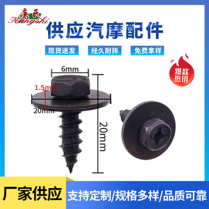 Auto Fastener <b>Flat</b> Washer <b>Screw</b> 6mm X 20mm For Replace Repair Anti Rust Anti Loosen Universal Type - Product Image 3