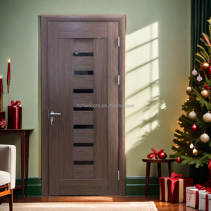 أبواب داخلية Mdf حديثة مضادة للرياح للشقق بتصميم بسيط للمنزل مع باب - Product Image 4