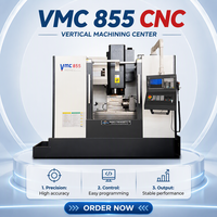 Centre d'usinage vertical CNC VMC855, fraiseuse 4 axes, haute précision, découpe, perçage, taraudage pour la fabrication de moules