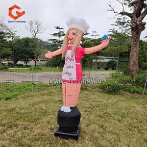 Publicité extérieure personnalisée Air serveur ballon <span class=keywords><strong>gonflable</strong></span> agitant la main femmes <span class=keywords><strong>Skydancer</strong></span> pour la Promotion - Product Image 4