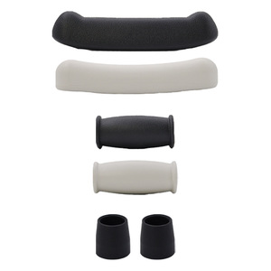 Ensemble d'accessoires pour béquille sous-aisselle, rembourrage EVA, poignée 8,07 pouces, poignée antidérapante 3,94 pouces, patin de support 2,2 cm, noir, pour la rééducation et le soutien de la santé - Product Image 2