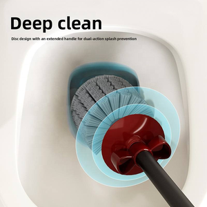 Spazzola per <span class=keywords><strong>WC</strong></span> a Campana in Plastica, Nuovo Set Domestico di Alta Gamma con Copertura di <span class=keywords><strong>Pulizia</strong></span> Completa, Spazzola Speciale per la <span class=keywords><strong>Pulizia</strong></span> del <span class=keywords><strong>WC</strong></span> Squat - Product Image 2