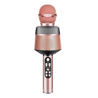 Microphone de karaoké portable professionnel à condensateur, sans fil, type C, éclairage RGB pour fêtes de famille et diffusion en direct