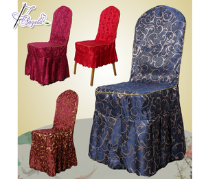 100% Basic Polyester Classical Chinese Style <strong>Half</strong> Ruffled Skirt <strong>Chair</strong> <strong>Covers</strong> - Product Image 2