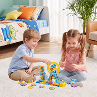 Jouets éducatifs STEM pour enfants, 52 pièces, ensemble de blocs de construction électriques à engrenages pour animaux, jouet d'apprentissage Montessori