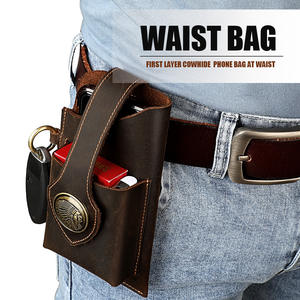 रेट्रो पु चमड़े के सार्वभौमिक बेल्ट पैक बैग लूप कमर होल्स्टर मामले आईफ़ोन सैमसंग हूवी xiai - Product Image 4