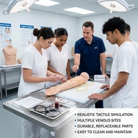 Modelo de Brazo para Infusión Intravenosa de Alta Simulación con Vasos Sanguíneos Visibles para Entrenamiento Médico, con Certificaciones CE/ISO/ROHS/CNAS