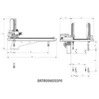 Borunte BRTM09IDS5PC/FC Brazo Robótico de 5 Ejes con Servomotor AC para Máquina de Moldeo por Inyección de Macetas de Plástico para Jardín