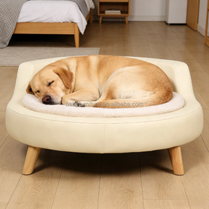 Lit <span class=keywords><strong>pour</strong></span> animaux de compagnie rond, simple, moderne, solide, antidérapant, écologique, durable, confortable, mignon et polyvalent <span class=keywords><strong>pour</strong></span> la chambre à coucher, le salon, canapé <span class=keywords><strong>pour</strong></span> animaux de compagnie - Product Image 1