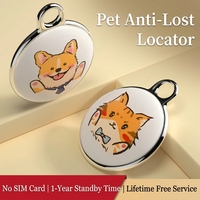 Traceur GPS Bluetooth 5.2 pour animaux de compagnie, sans carte SIM, collier étanche avec 365 jours d'autonomie pour chats et chiens, compatible Android/iOS