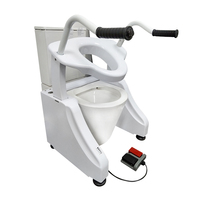 Ascenseur de toilette de réadaptation infirmière contrôlé par pédale siège de toilette surélevé chaise d'aisance équipement de sécurité de salle de bain