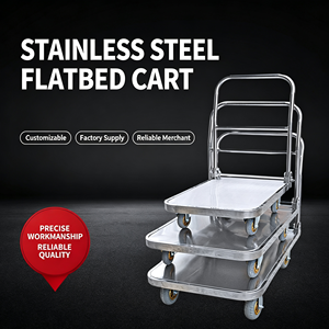 Utility Cart Stainless Steel Hygienic Build Smooth Rolling Sanitary Use Mobile Utility Cart For Kitchen Use Heavy Duty Cart - Product Image 4