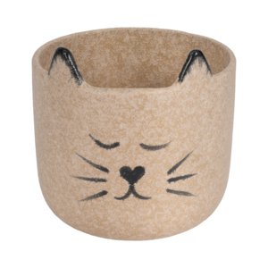 Pot de fleurs en céramique stoneware en forme de chat, pour décoration intérieure et extérieure - Product Image 1