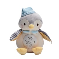 Mignon Apaisant Ours Sommeil Loutre Pingouin Peluche Jouet Tissu Poupée Respirant Rougeoyant Petite Eau Paresseux Son Lumière pour l'Anniversaire des Enfants