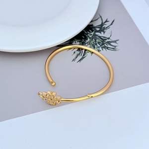 Joyería fina para mujer, brazalete abierto para pulsera con incrustaciones de diamantes de imitación, letras pequeñas, diseño Simple, marca, gran oferta, venta al por mayor de fábrica - Product Image 5