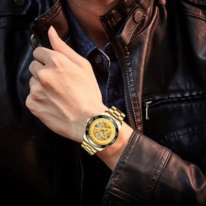 Ganador SLZg95 nuevo estilo de moda de los hombres de ocio de moda pentagrama mecánico automático <span class=keywords><strong>reloj</strong></span> luminoso manos <span class=keywords><strong>reloj</strong></span> - Product Image 6