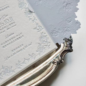 การ์ดอวยพรที่มีลายนูนสำหรับงานแต่งงานวัสดุกระดาษมีลายนูนนูน3D 3D ออกแบบส่วนบุคคล - Product Image 5