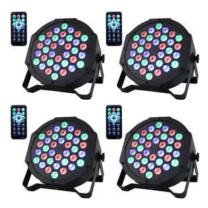 Waterproof 36 LED Sound Activated Remote Control Par Lights Stage Lighting For Wedding With Remote Controller